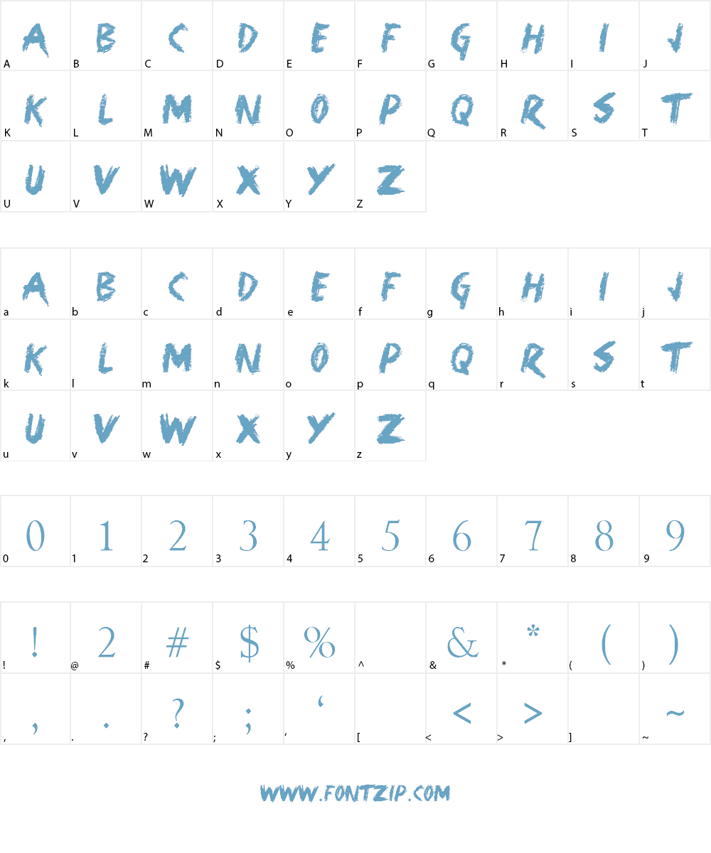 Harris Wear Font Character